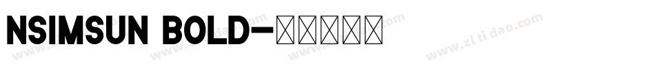 nsimsun bold字体转换